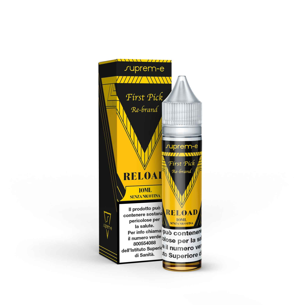 Liquido per Sigaretta Elettronica FIRST PICK RE-BRAND RELOAD Mini Mix 10ML/20 al gusto di TABACCO VIRGINIA, NOTE ORGANICHE