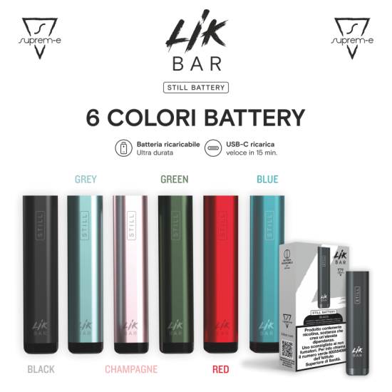 LIK BAR - STILL BATTERY - RICARICABILE